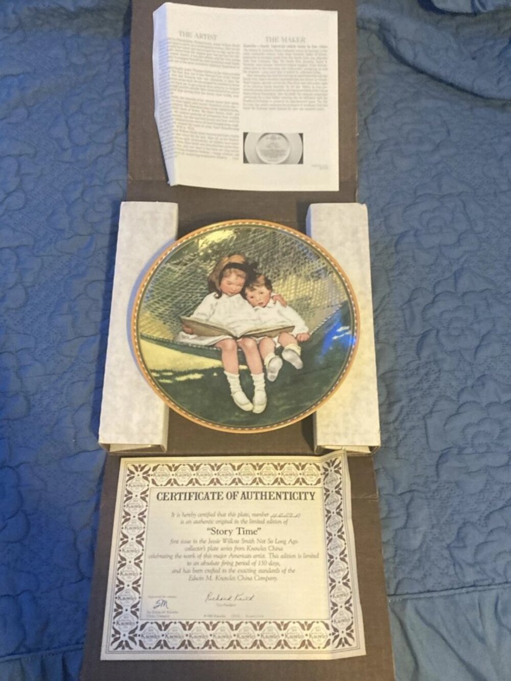 Vintage Edwin Knowles "Story Time" Limited Edition Collector Plate